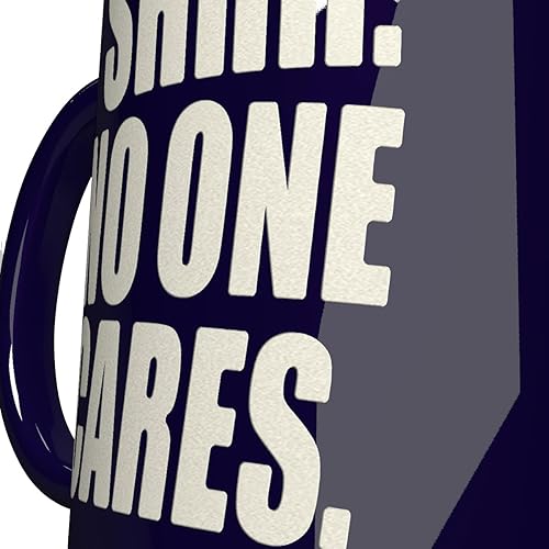 Miniatura 9 de Taza de cerámica grabada - SHHH. NO ONE CARES With Fuck You Middle Finger Bottom  Taza de café de regalo sarcástica divertida