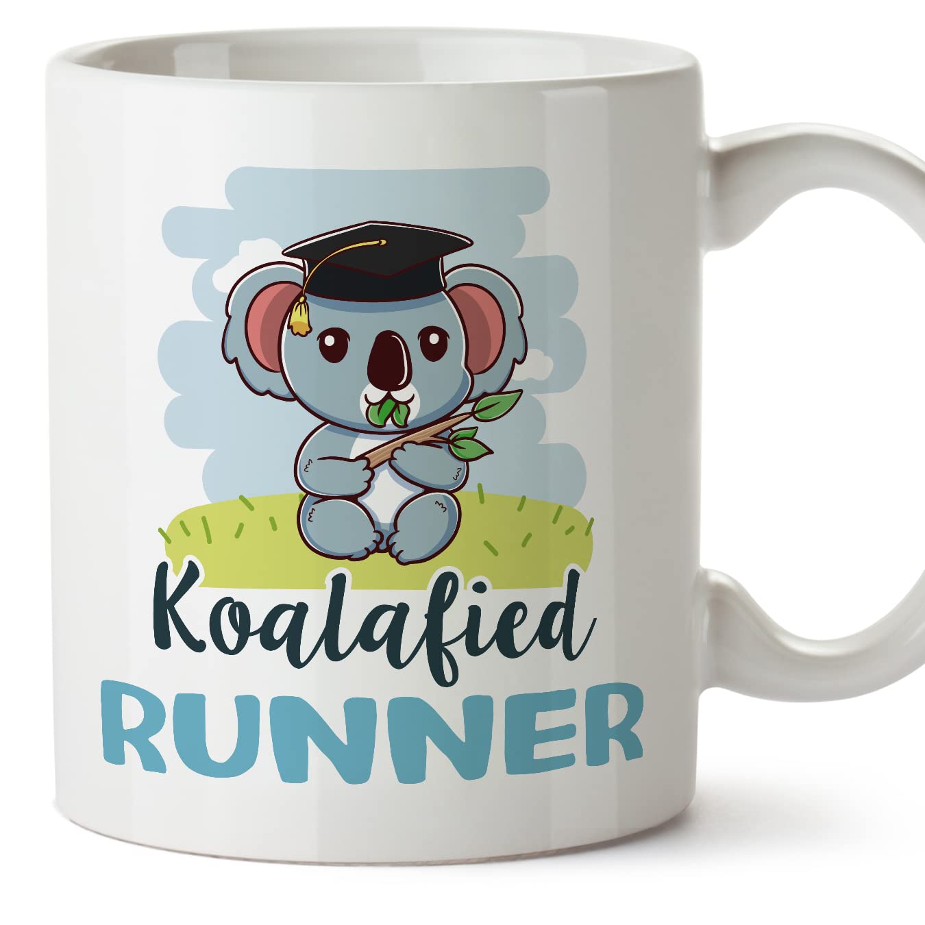 MUGFFINS Runner Man Mug - in English - Koalafied - Funny Gift for Colleagues - Ceramic 11oz Mug โ image 1