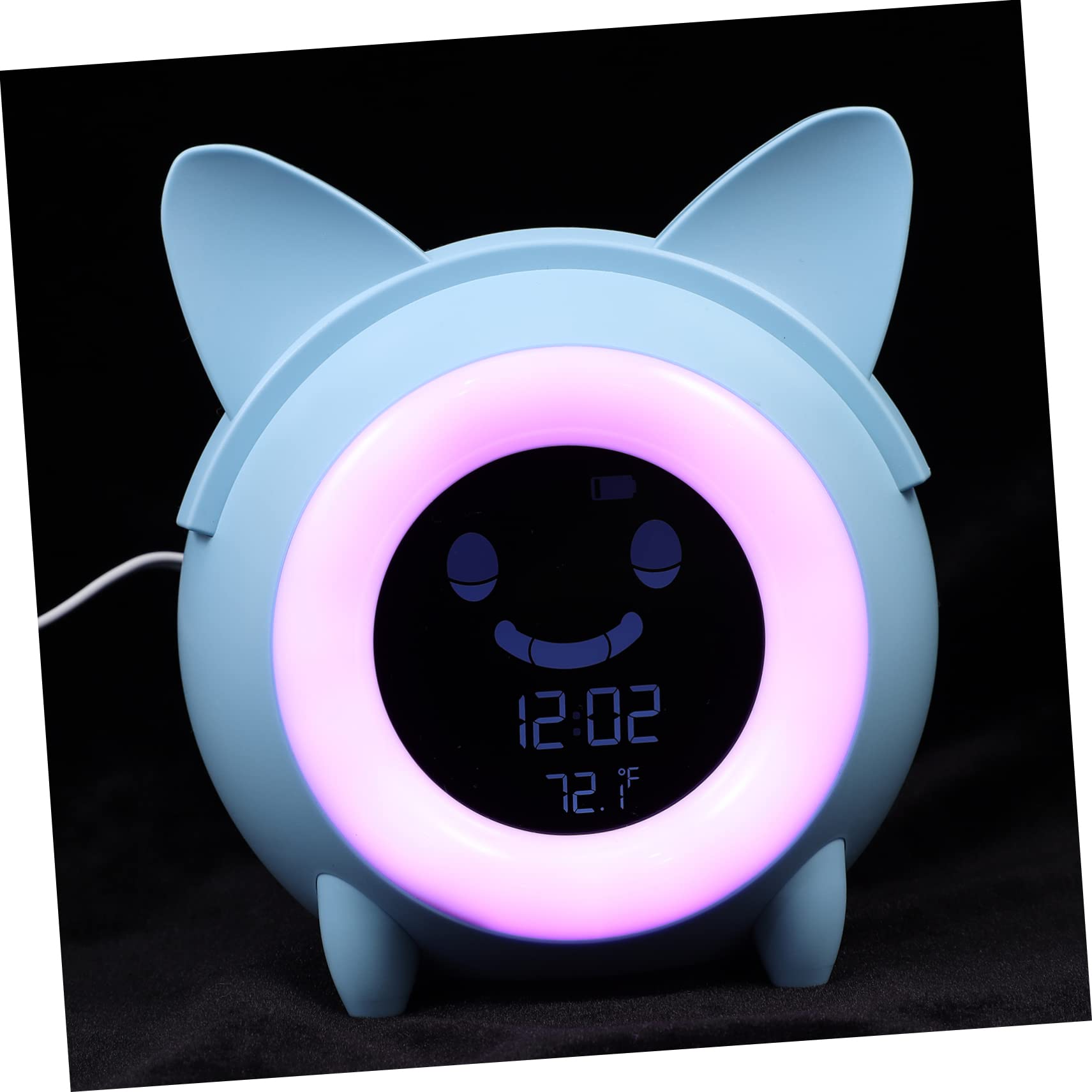 Gatuida Digitaler Kinderwecker Batteriegetrieben mit Integriertem Nachtlicht aus Kunststoff Leise das Schlafzimmer zur Sanften Weckfunktion