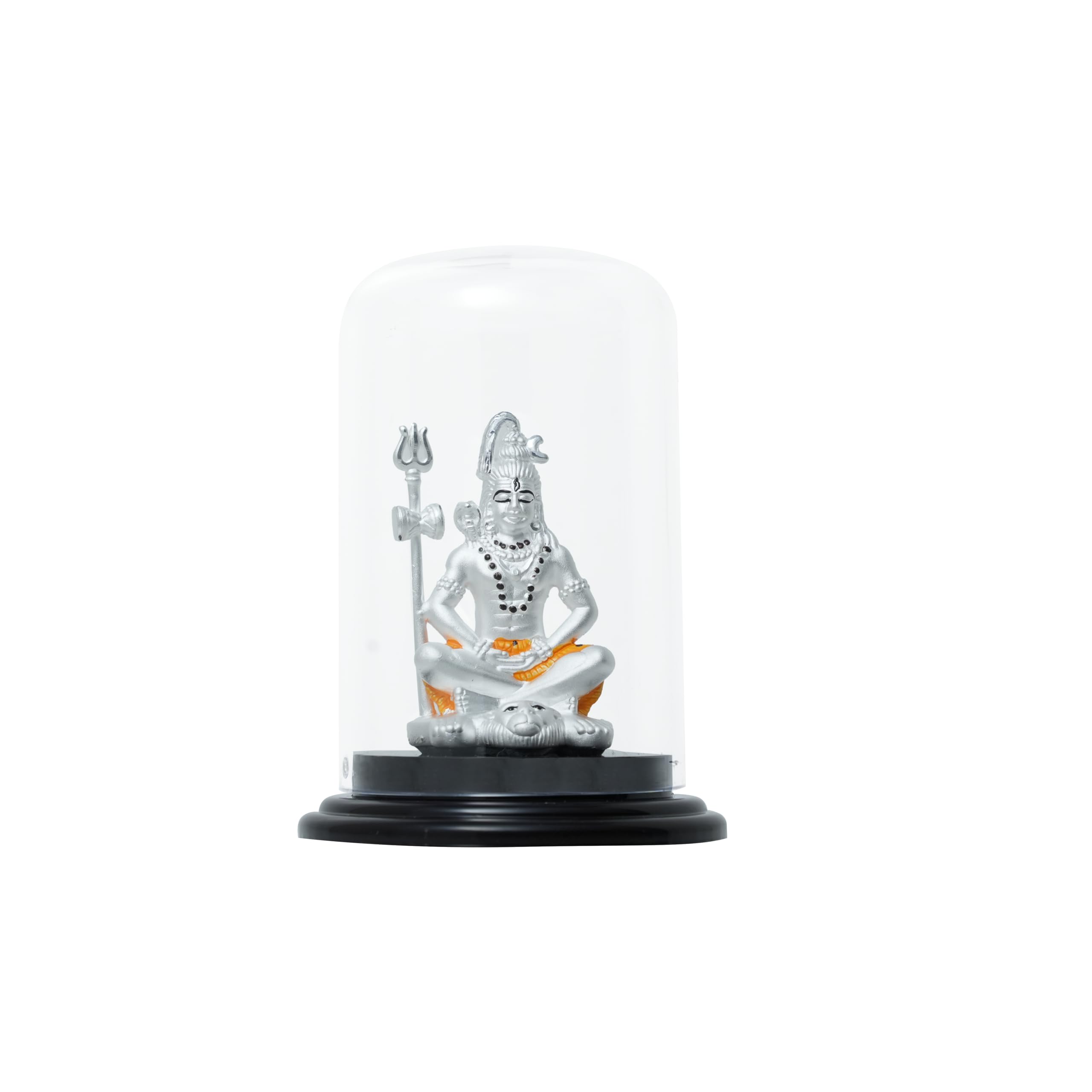 Silver Idols | Sivan Silver Idols | Shiva Idols | Sivan Statue | Shiva Statue | Sivan Idols for car dashboard | God Silver Idols | Gifting Idols | Pooja Gift Items | (Shivan_022 (2 x 3 Inches))