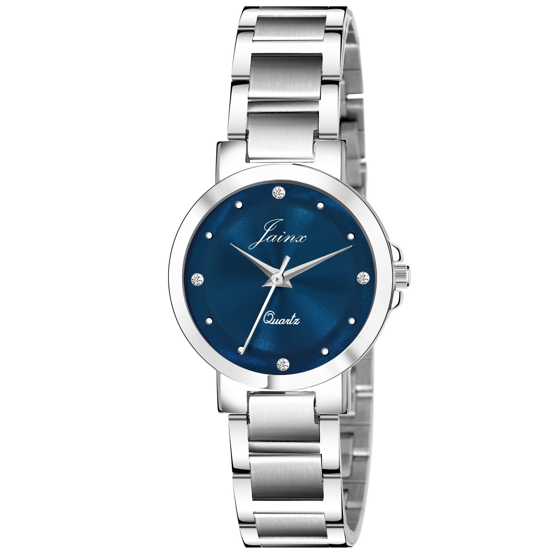 jainx Blue Dial Steel Chain Analog Wrist Watch for Women - JW8516 (B0B8HDG34M) Amazon Price History, Amazon Price Tracker