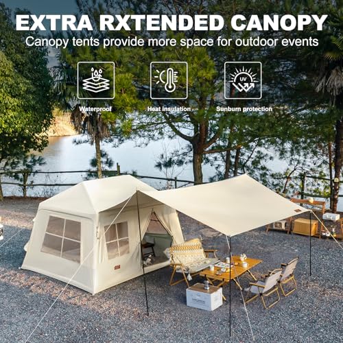 Carpa inflable para camping 3-4 personas con bomba manual miniatura 4
