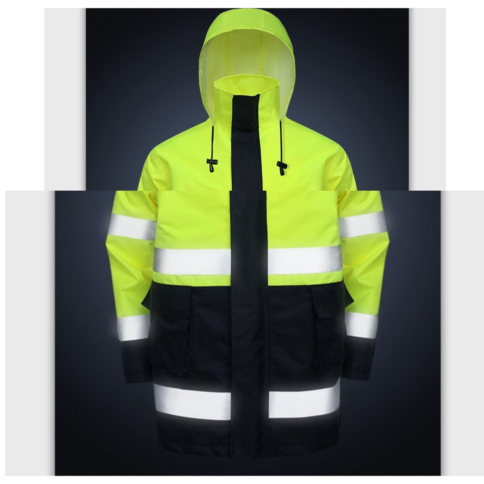 Chaleco reflectante de alta visibilidad, Traje con capucha reflectante de alta visibilidad talla asiática M-3XL multicolor for hombres y mujeres