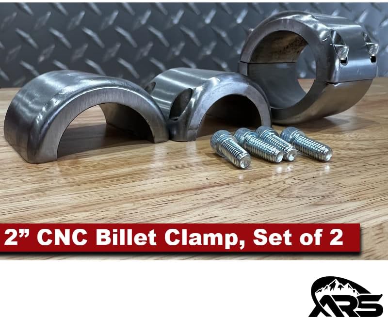 2" OD Clamp Collars By Metalcloak, 2 Piece Clam Shell (Total of 4 Half Shells)/Bolt together, Corrosion Resistant & Weld on Ready, Ideal For Constant Movement of Rack Systems, Made In USA