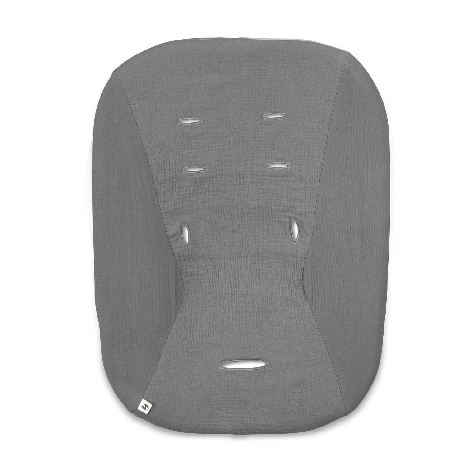 hauck Schonbezug für Babywippe Highchair Bouncer (Eco) (nicht mit anderen Modellen kompatibel), Baumwolle, mit Gummizug und Gurtschlitze für 5-Punkt-Gurt, Waschbar bei 60° (Dark Grey)