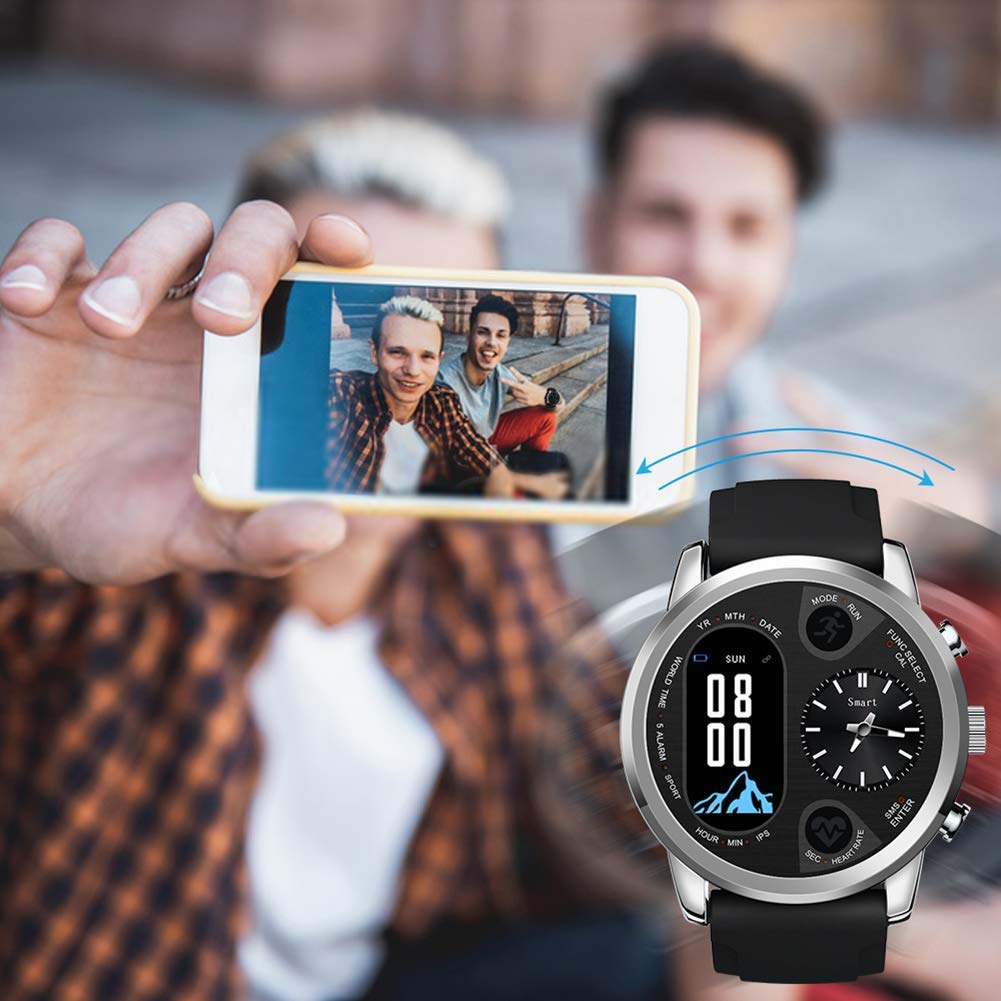 Smart Watch da Uomo Premium Orologio Sportivo E da Lavoro Display HD Braccialetto Intelligente Monitoraggio del Sonno Impermeabile modalità Multi-Sport