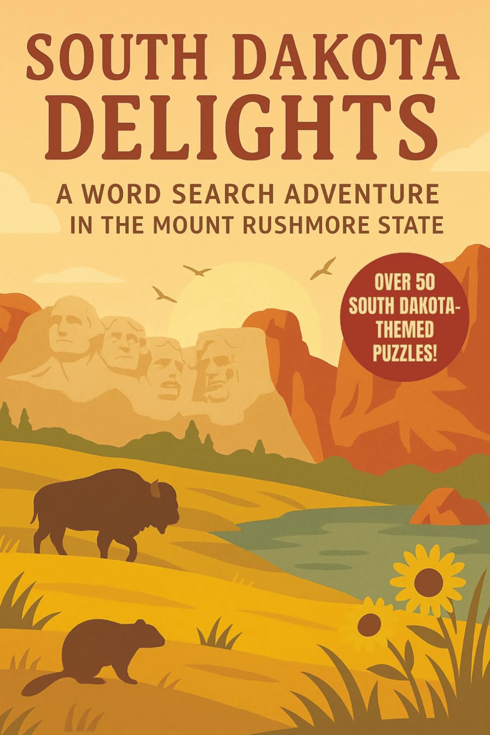 South Dakota Word Search: A Puzzle Book about South Dakota's Mount Rushmore, Parks, Wildlife and More