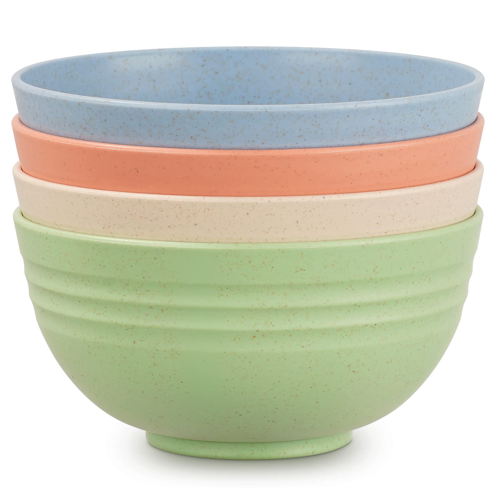 Bols à Céréales Incassables - 24 OZ Fibre de Paille de Blé Ensembles de Bols Légers 4 - Lavable au Lave-Vaisselle et Micro-Ondes - pour Riz, Soupe Bols à Céréales Incassables - 24 OZ Fibre de Paille de Blé Ensembles de Bols Légers 4 - Lavable au Lave-Vaisselle et Micro-Ondes - pour Riz, Soupe