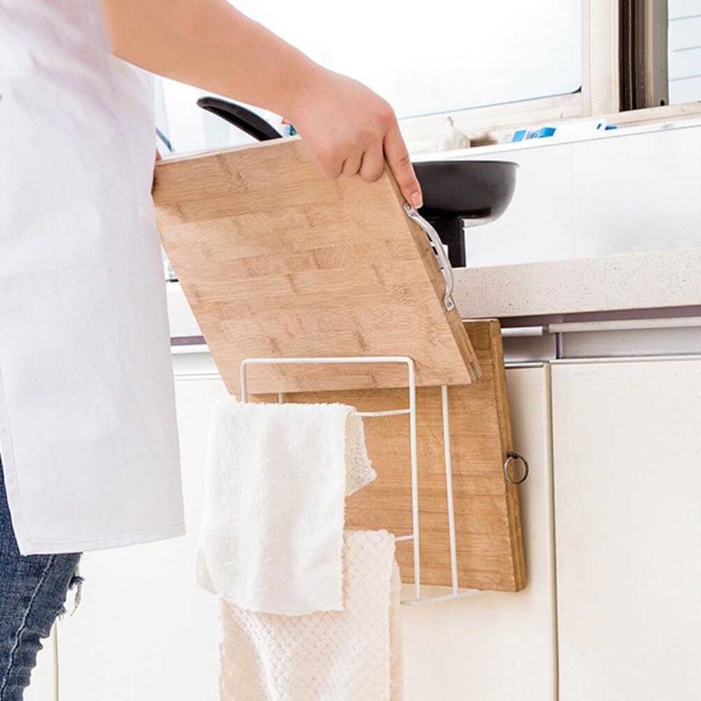 Cutting Board Holder Under Cabinet Cutting Board Organizer Cutting Board Rack for Cabinet Wall Mounted Metal Towel Holder Under Cabinet Cutting Board Stand Cutting Board Shelves