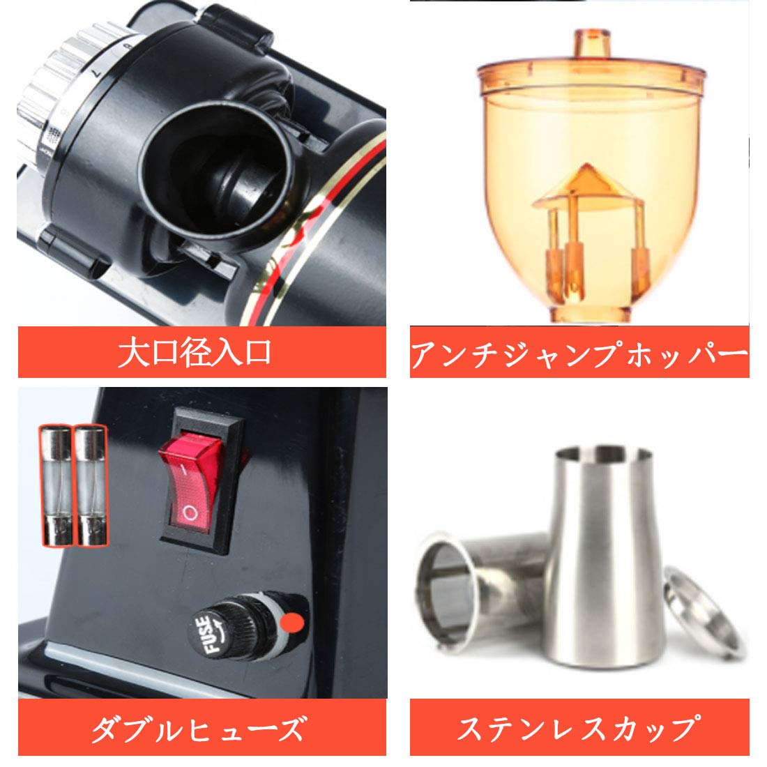 Amazon.co.jp: HOYZHDQ コーヒーミル 電動 電動コーヒー