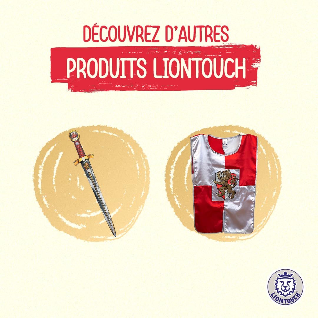 Liontouch - Bouclier Prince Coeur de Lion - 3-8 Ans| Jeu De Simulation Médiéval en Mousse pour Enfants Prêts pour des Aventures Chevaleresques | Armes & Armures Sécurisées pour Déguisements Royaux