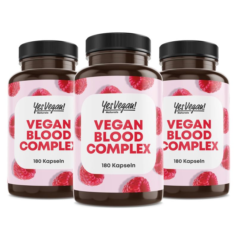 Eisen hochdosiert (3x 180 Kapseln) mit Vitamin A, B2 und B12, Folsäure, Vitamin C und Superfoods - gegen Eisenmangel