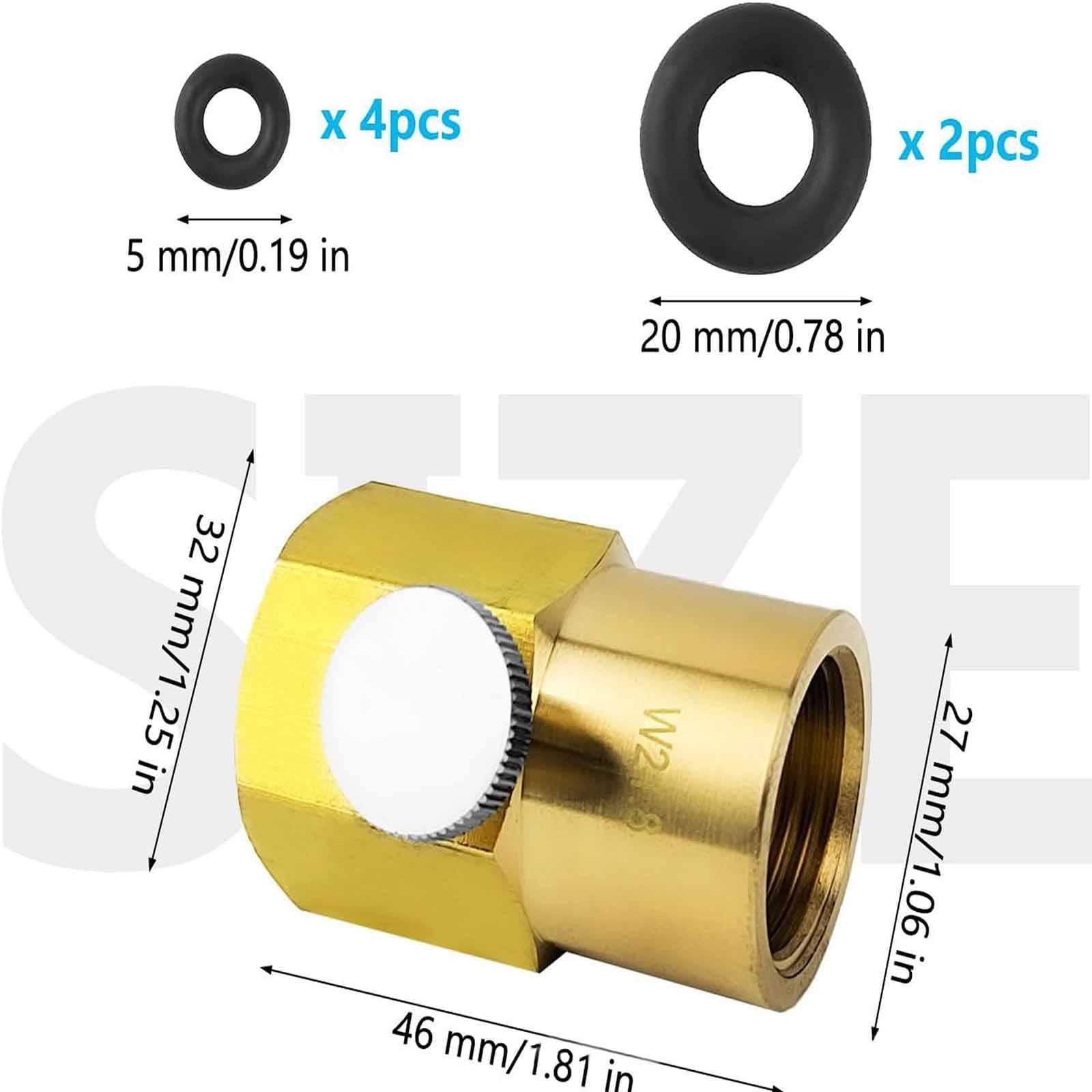 Adattatore per Ricarica Bombola di CO2, Accessori per Macchine per Bevande Analcoliche, Compatto, Connettore per Bombola di CO2, per Macchine per, Tr21 4 a W21.8 14