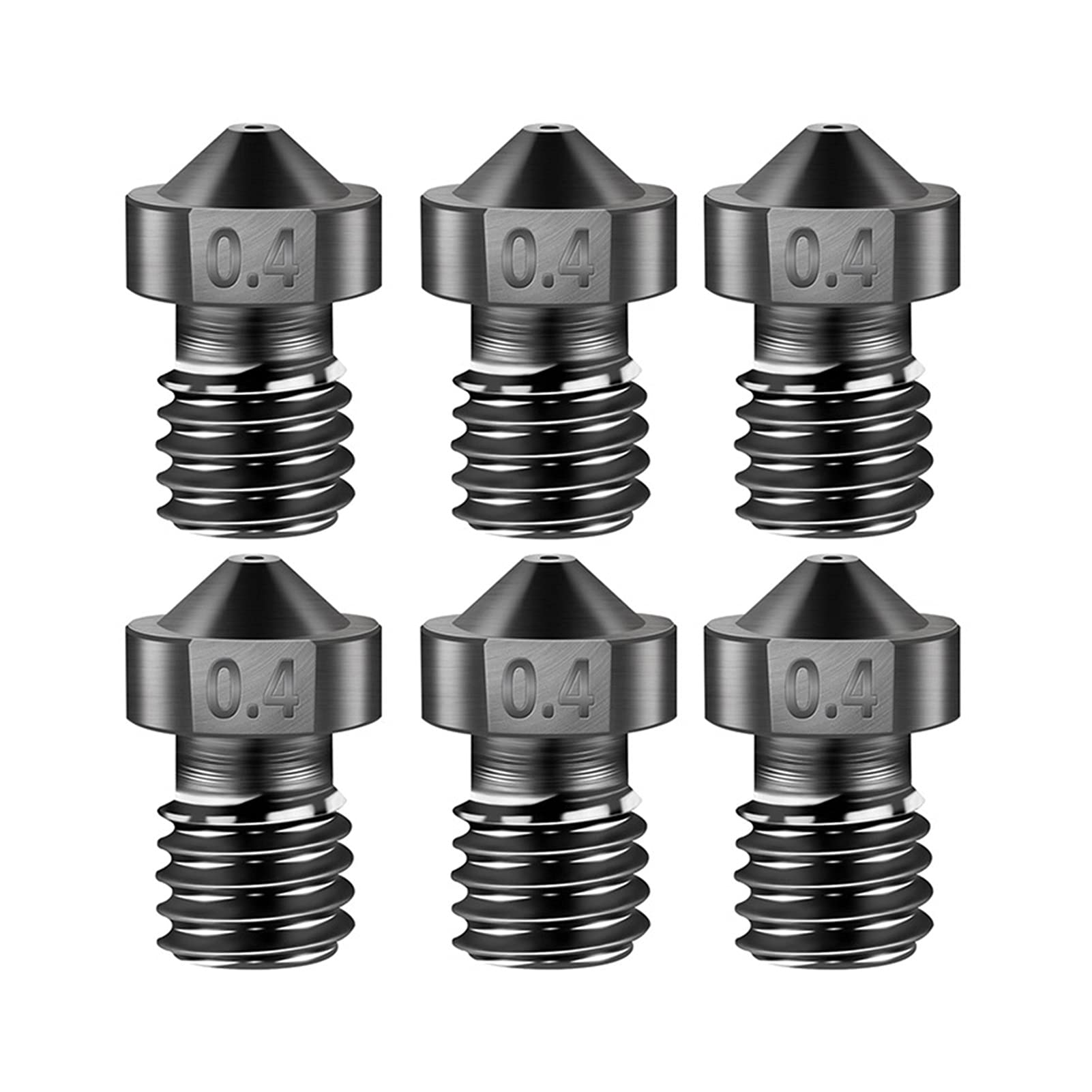 6 szt. dysz ze stali hartowanej 3D, akcesoria do drukarek, wytłaczanie odporne na zużycie V5/V6, materiały eksploatacyjne 1,75 mm