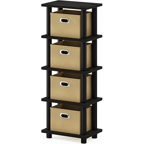 4-Tier Basket Shelf Storage Solution