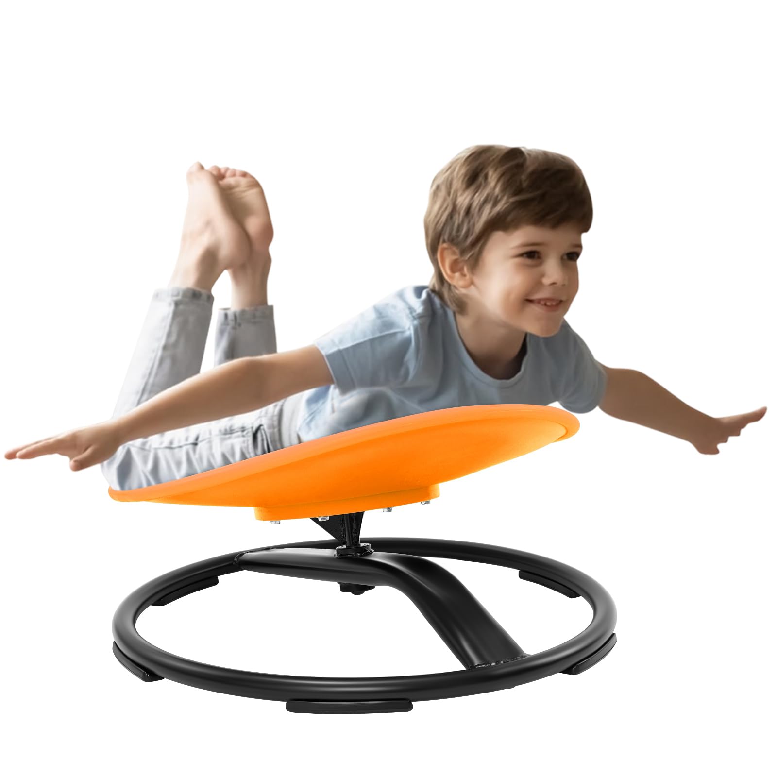 Zhenx Spinning Chair for Kids, Autism Kids Swivel Chair, Kids Sensory Chair, Spinning Chair for Autistic Kids & ADHD Children, Sit and Spin Training Body Coordination(Orange)