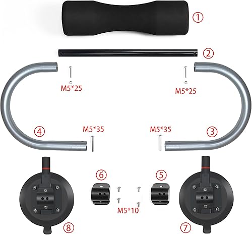 Miniatura 8 de Rodillo de kayak, asistencia de carga de kayak con ventosa de bombeo resistente, soporte para cargador de rodillos de techo de kayak para automóvil