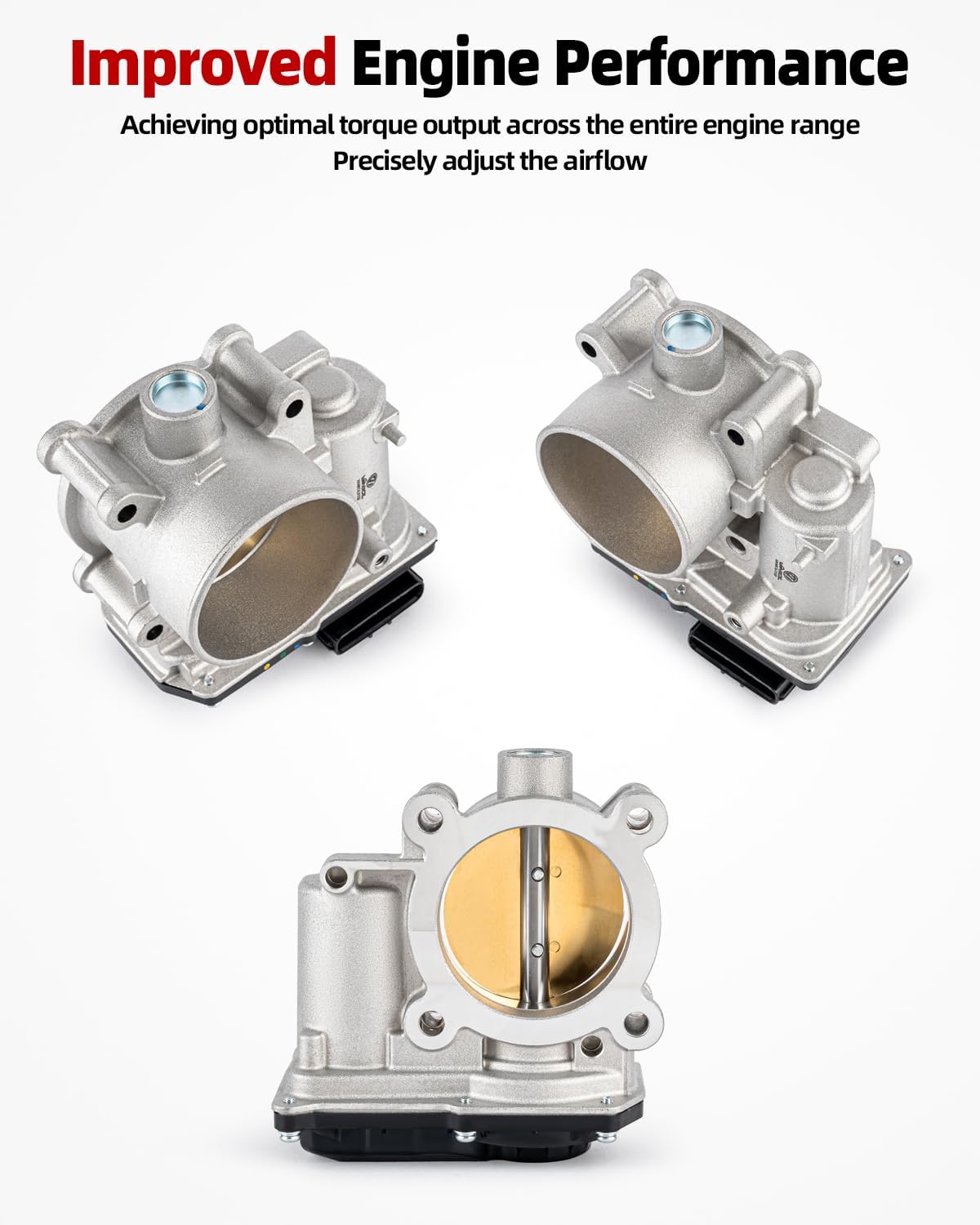 Electronic Throttle Body Assembly Compatible with 2014-2018 Mazda 3 L4 2.5L, 2014-2018 3 Sport, 2014-2017 CX-5, 2014-2017 6 GAS Replace TB1244 67-4201