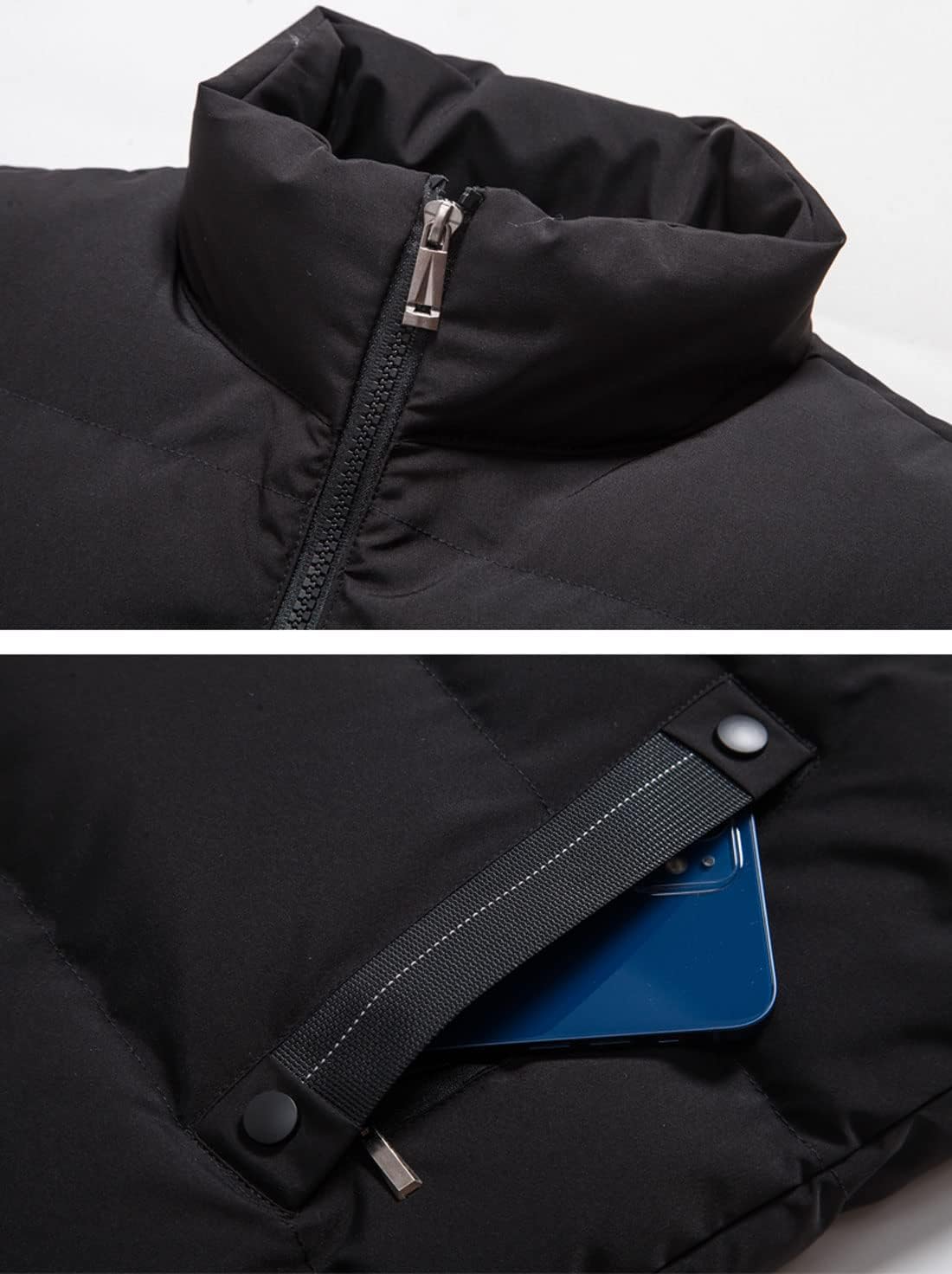 Men's Outerwear Vests Winter Warm Outdoor Padded Puffer Lightweight Vest - Image 7