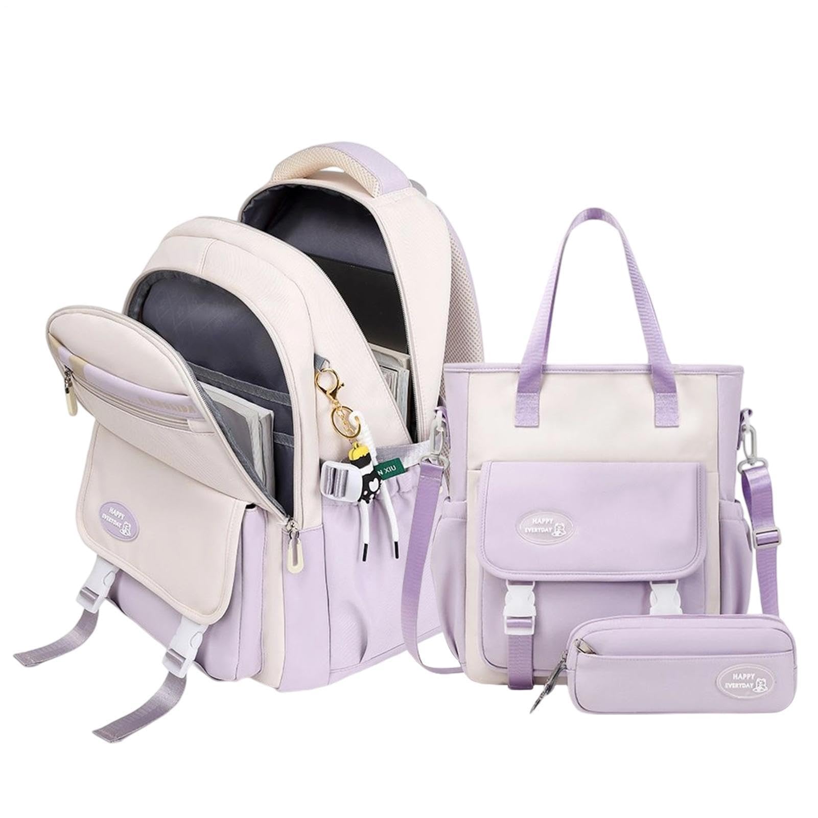 Genérico Set Escolar Bonito Morral, Bolso Tote y Estuche para Niñas
