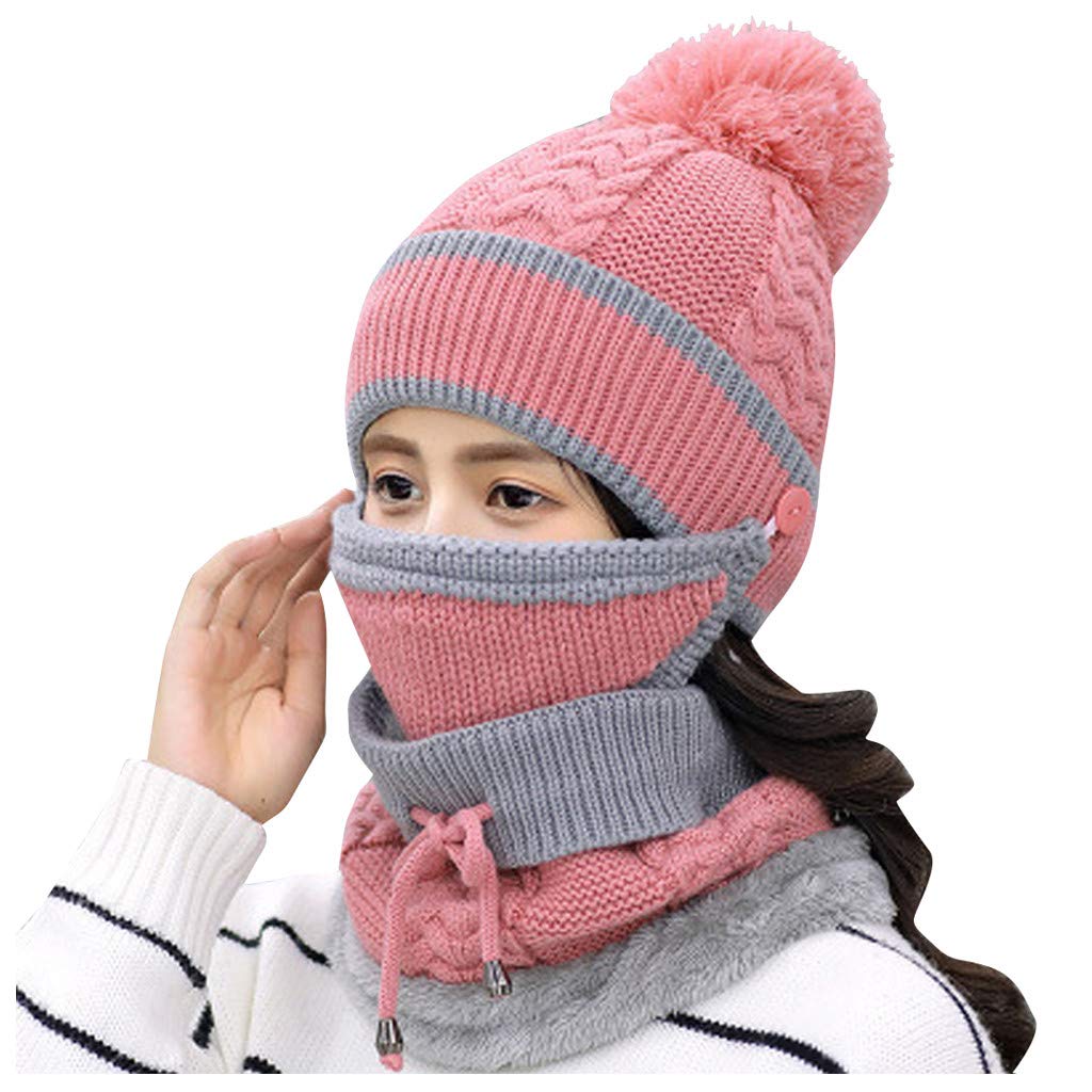 Zimowa Ciepła Czapka Czapka Zimowa, Z Podszewką, Ciepła Czapka Z Dzianiny, Unisex, Męska Gruba Czapka Z Daszkiem, Wszyta Polarem/C-Pink/One Size