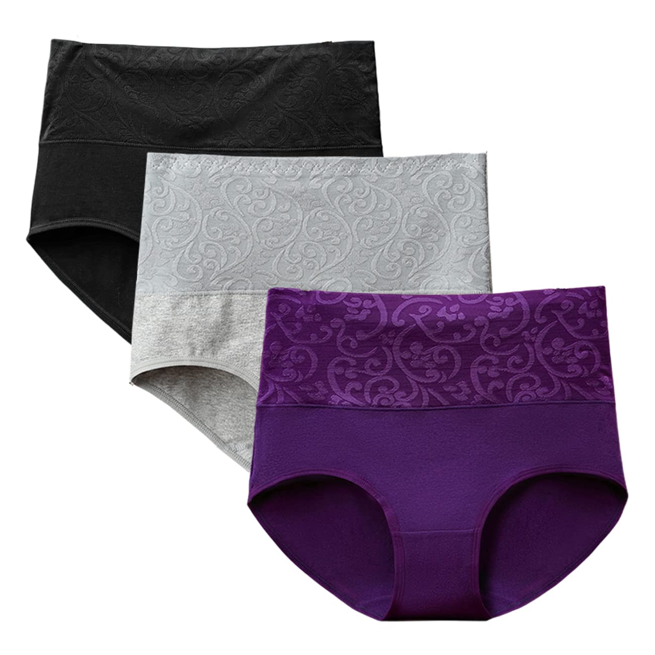 marysgift3 Pack High Waisted Knickers for Women Ladies Soft Stretch Underpants Cotton Underwear