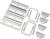 Kit de supports de couchettes pour remorque de bateau, robuste, angle de hauteur réglable, fer galvanisé, matériel de traverse de 8 pouces pour ponton, jet ski, bateaux d'eau - 2