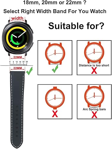 Miniatura 4 de Correa para Galaxy Watch 3 de 1.772 pulgadas, compatible con Samsung Galaxy Watch de 1.812 pulgadas, correa de silicona de liberación rápida para
