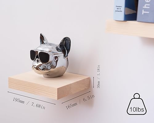 Miniatura 10 de Estantes flotantes blancos, estantes flotantes blancos para pared, estantes de pared con soporte invisible, estantes de baño, decoración de