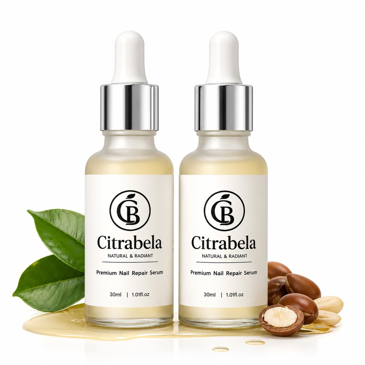 Citrabela Anti Fungal Nail Repair Serum – Nail & Cuticle Oil for Damaged, Brittle & Weak Nails | Supports Healthy Nail Growth After Gel, Acrylic & Extensions | 30ml (Pack of 2)
