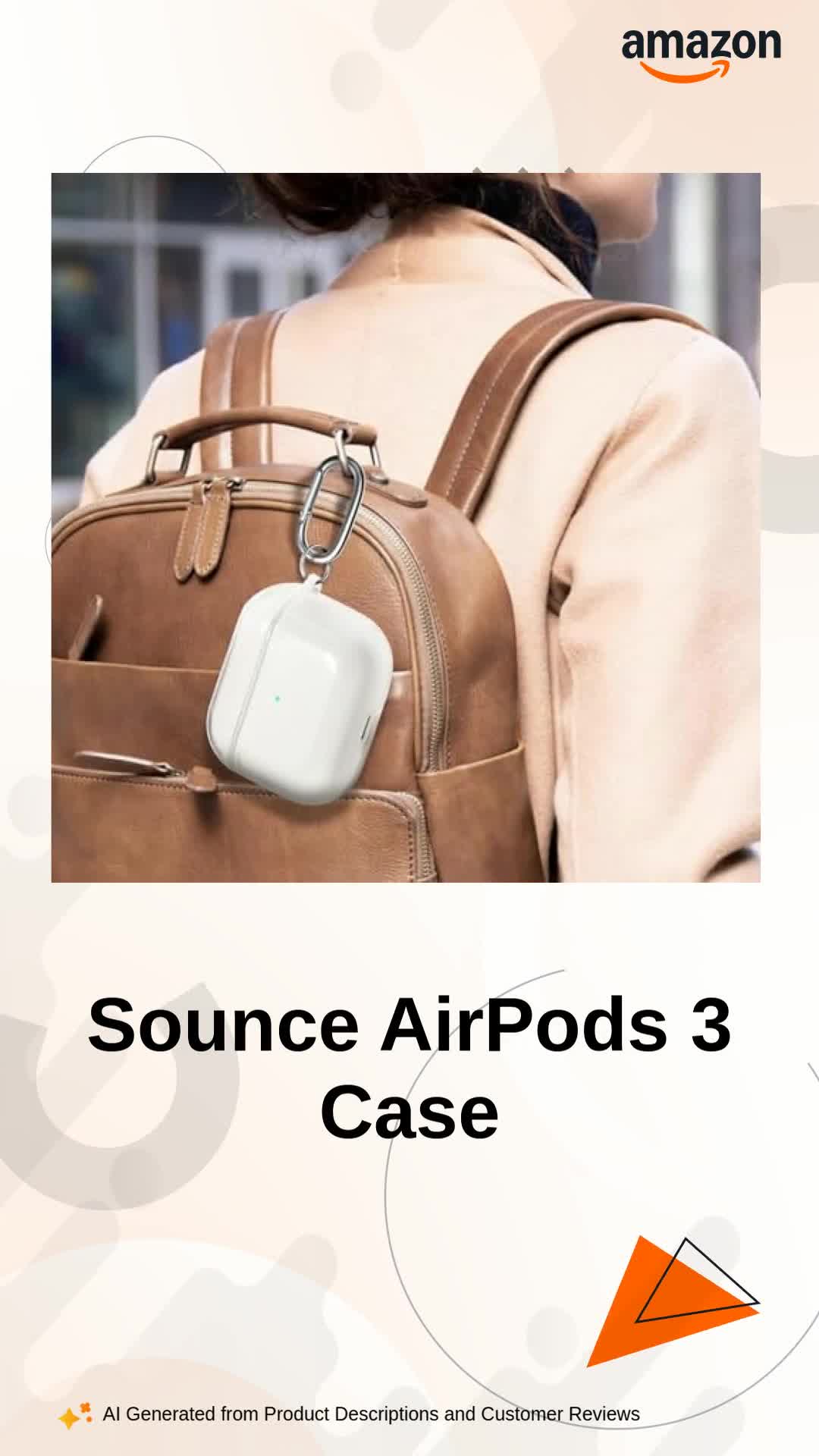 Sounce Compatible with AirPods 3 Case Clear, Shockproof