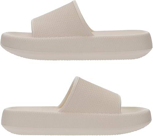 Miniatura 3 de Joomra - Sandalias acolchadas tipo pantuflas para mujeres y hombres, antideslizantes, de secado rápido, sandalias para baño, con suela gruesa