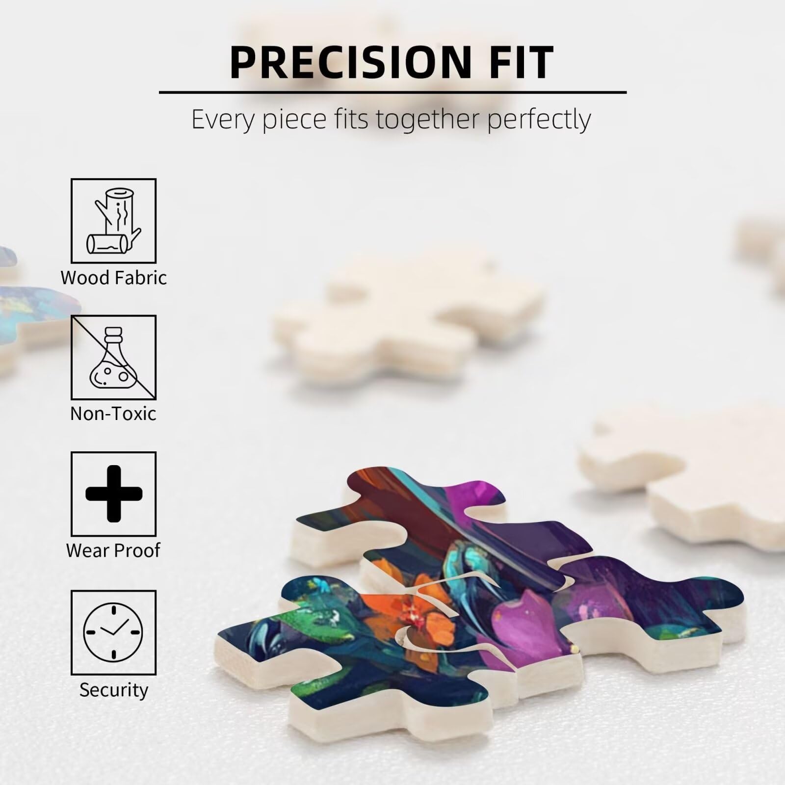Fleur Puzzle Hibou 3000 Pièces Adultes, DIY Puzzles Classiques Art avec Boîte d'emballage et Photos de Référence, Relaxation/Soulagement du Stress/Jeux Amusants, Creatif Cadeau pour Femme M-1958
