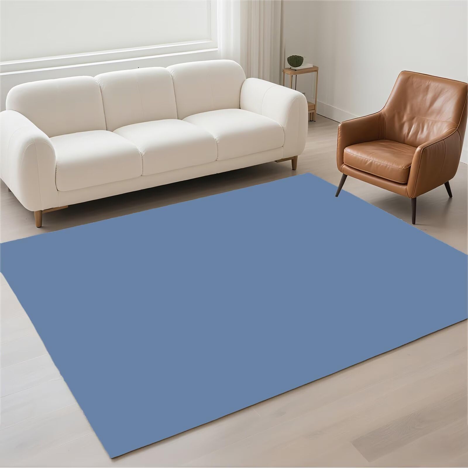 Tapis salon 60x90cm navy moderne lavable petit carpet antidérapant de chambre