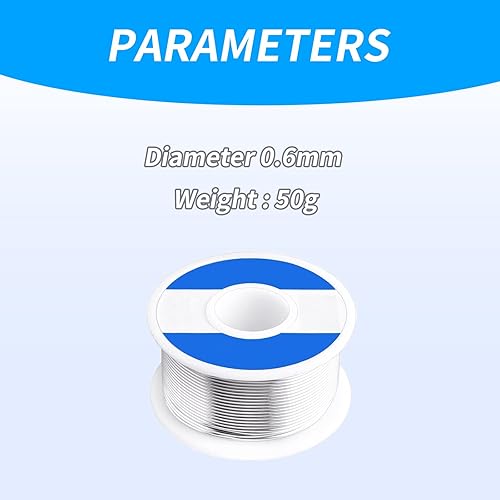 Miniatura 2 de Paquete de 2 cables de soldadura de plomo y colofonia para soldadura eléctrica 0024in 176oz