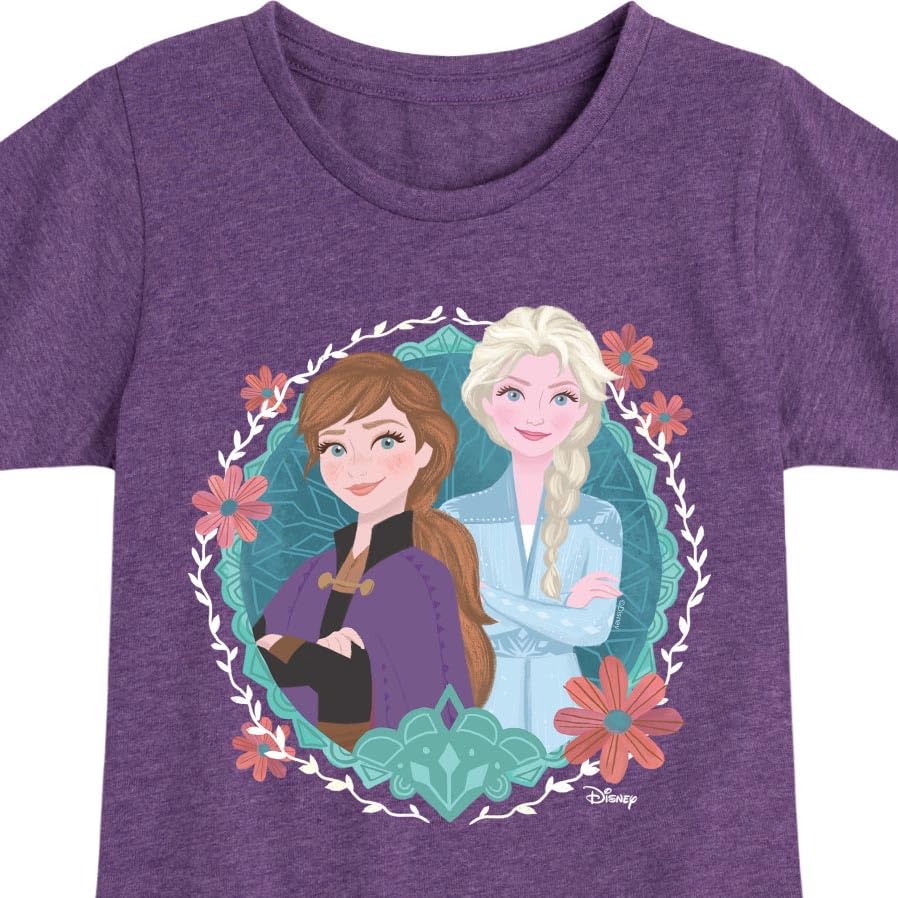 Disney Frozen 2 - Circle of Sisters Anna & Elsa - Toddler & Youth Girls Short Sleeve Graphic T-Shirt3