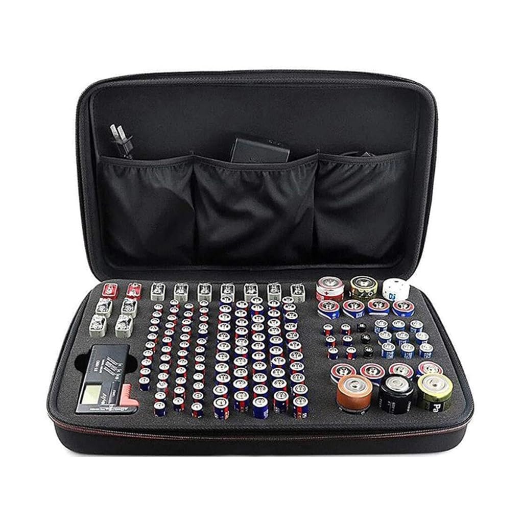 Torba na baterie, organizer EVA, organizer na suche baterie 9 V, D, C, AA, AAA