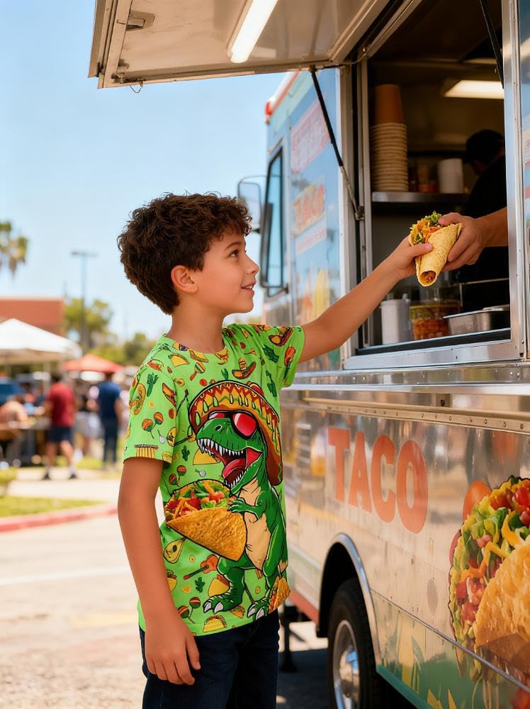 Enlifety Boys Girls T-Shirts 3D Graphic Shirts Kids Cool Short Sleeve Tees Size 4-14T - Image 5