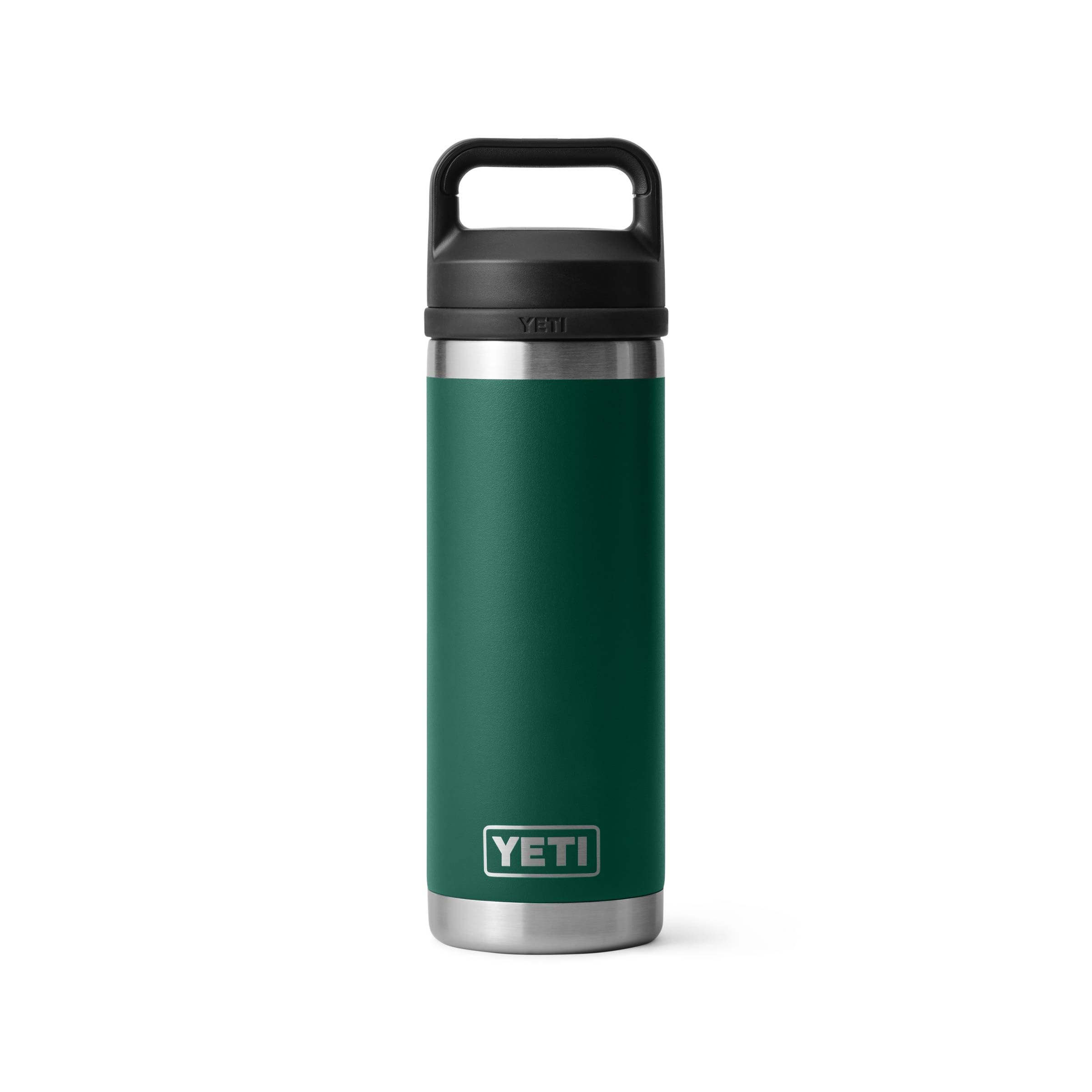 YETI Rambler 18 oz Bottle, Vacuum Insulated, Leakproof, Stainless Steel with Chug Cap, Black Forest Green — image 1