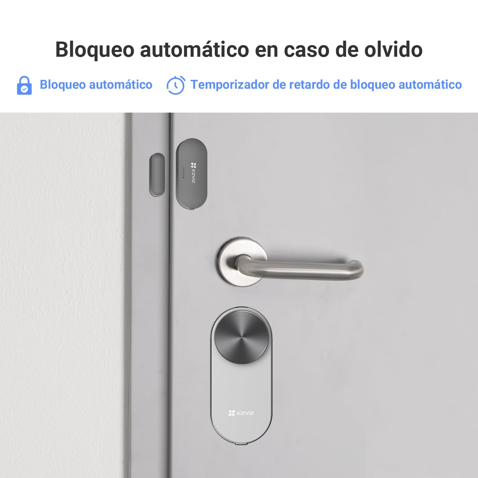 EZVIZ DL01 Pro Cerradura Inteligente con Teclado Multifunctional,Cerradura Electrónica de Puerta con Instalación DIY,Acceso sin Llave por App/Tarjetas/Códigos,Timbre Incorporado,Modo de Privacidad