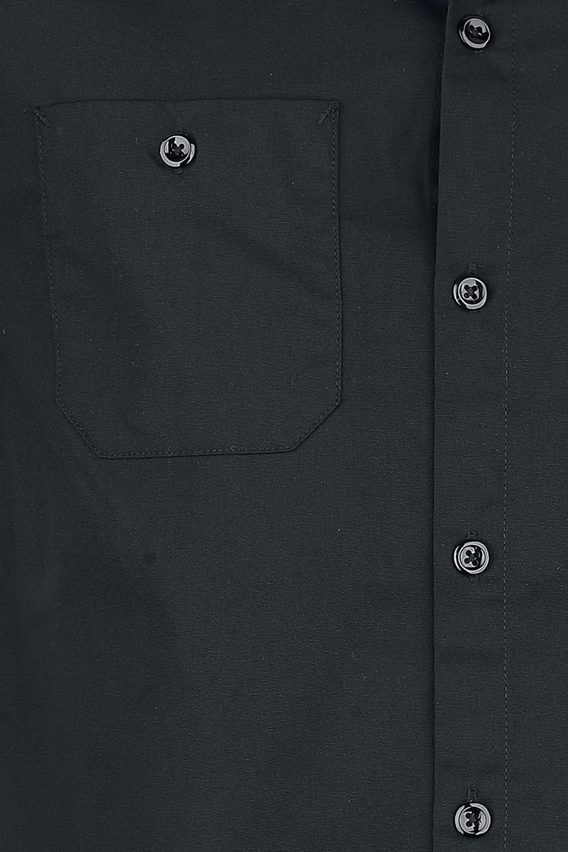 Lucky 13 Dual Chopper Hombre Camisa Manga Corta Negro 65% poliéster, 35% algodón Regular