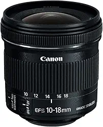 Canon Lente EF-S 10-18mm f/4.5-5.6 IS STM, Preta