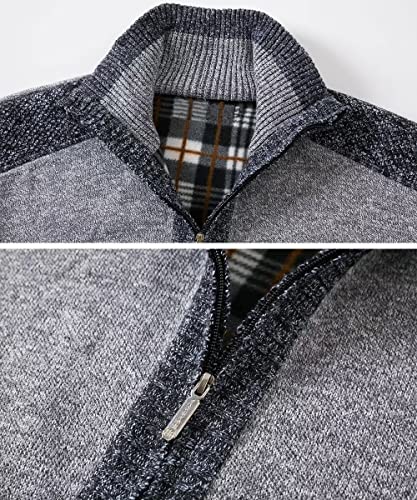 Msmsse Men's Cardigan Sweaters Full Zip Knitted Sweater For Mens Light Grey Us Xl #TOP3