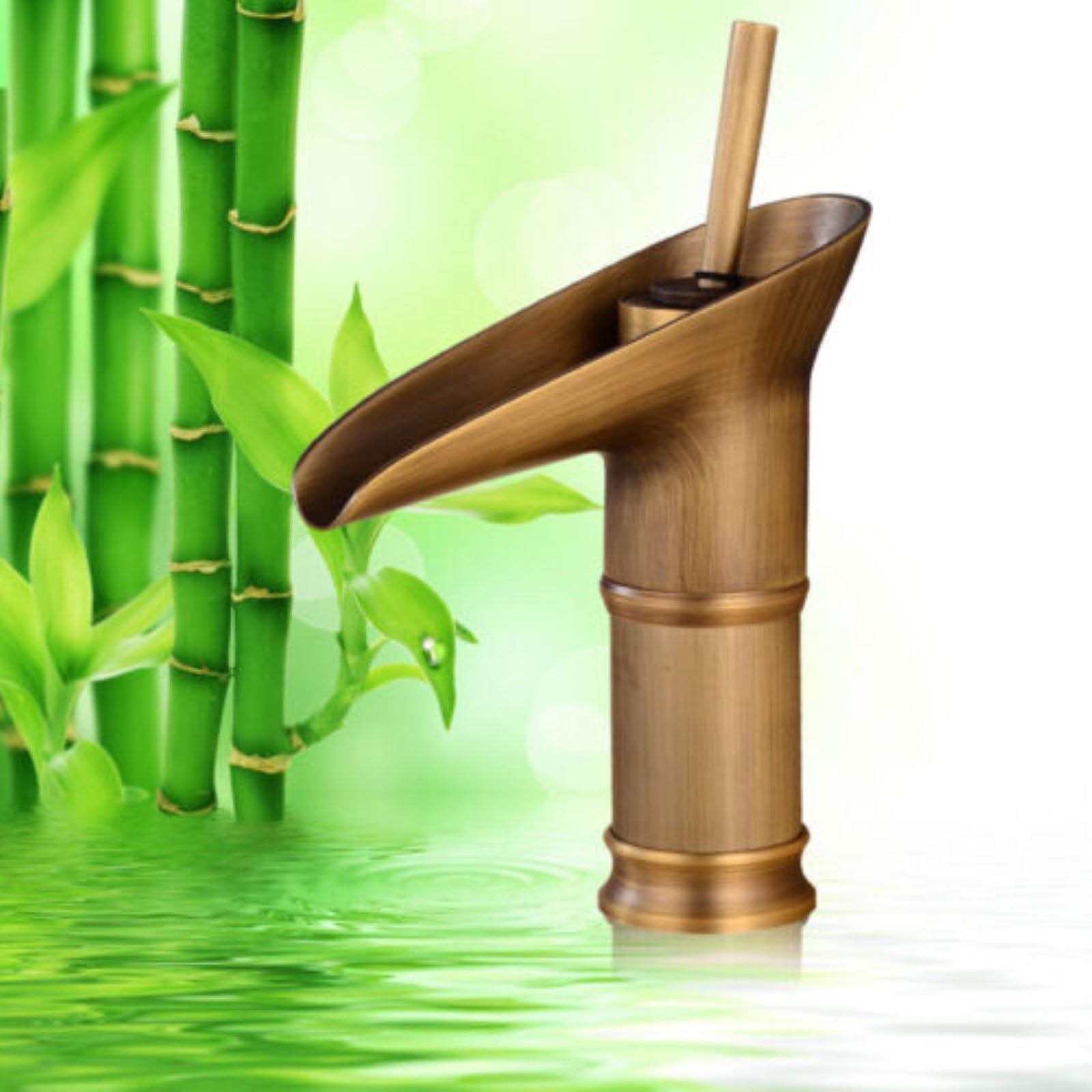Mitigeur de lavabo cascade vintage en laiton pour salle de bain et cuisine