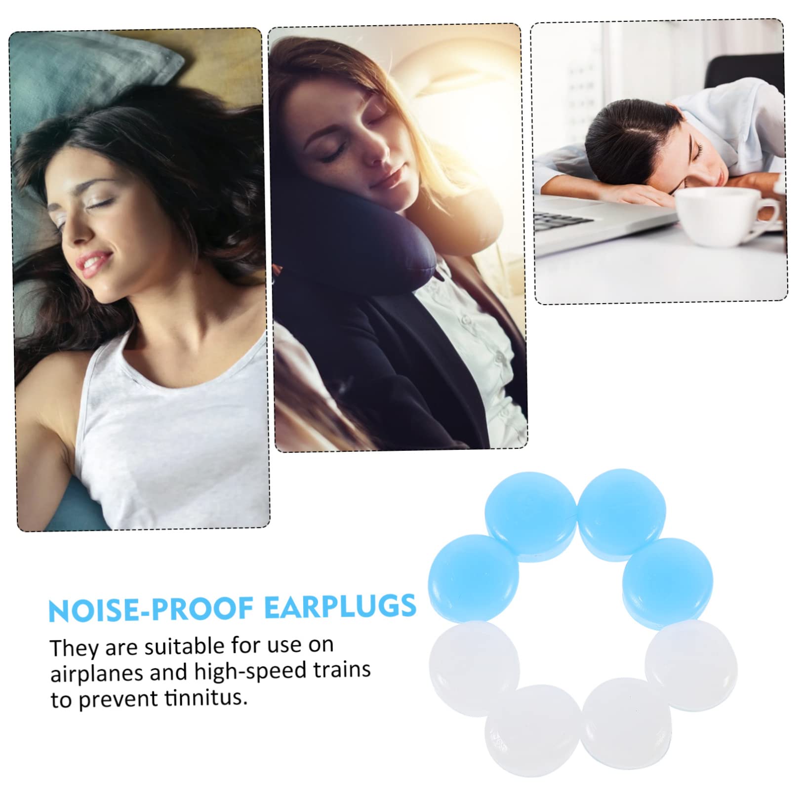 Healeved 72pezzi Tappi Auricolari Silicone Morbido e Riutilizzabili Per Sonno e Viaggi Riduzione Del Rumore Per Aerei e Treni Comodi e Sicuri Per Udito