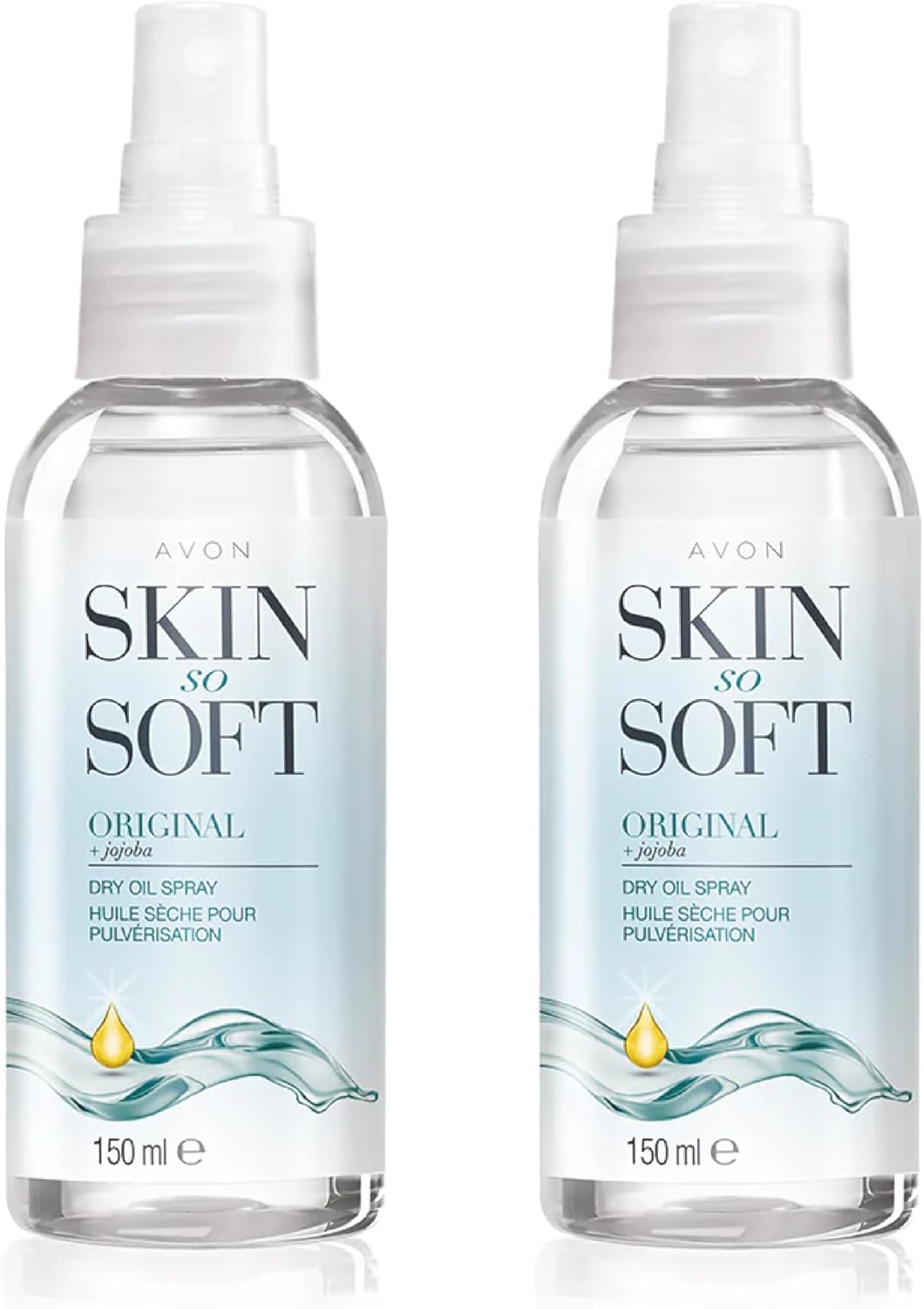 Avon Skin So Soft Original Dry Oil Spray 5 Fl.oz (Two Pack)