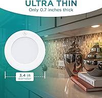 Vista 7 de Brilliant Evolution - Luz LED inalámbrica de disco Funciona con control remoto Para debajo de gabinetes, luz de armario Alimentada por batería