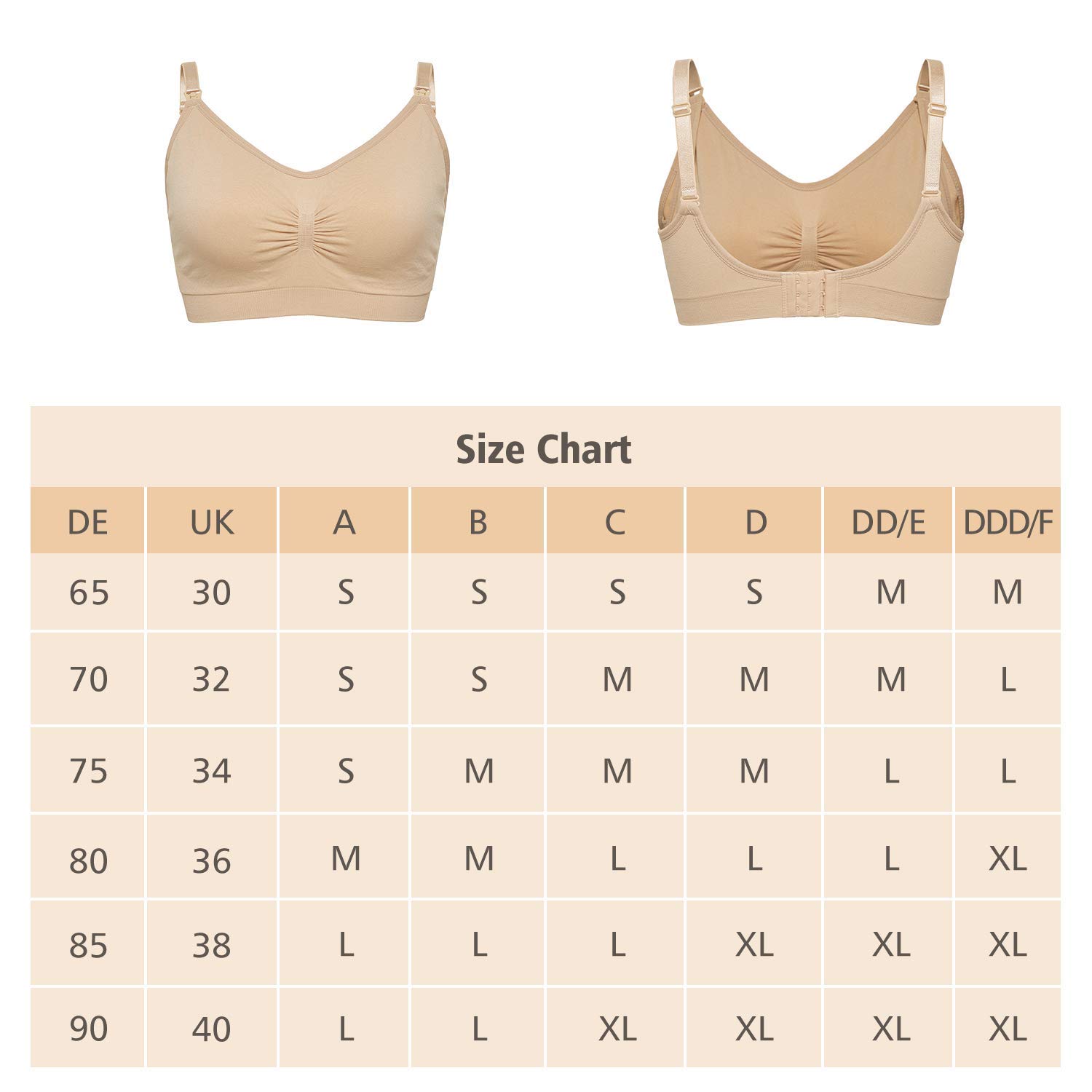 3 PCS Reggiseno Allattamento Senza Ferretto, Reggiseno Premaman Morbido e Traspirante Reggiseno Bra Donna e Senza Cuciture Supporto per Allattamento con Estensione