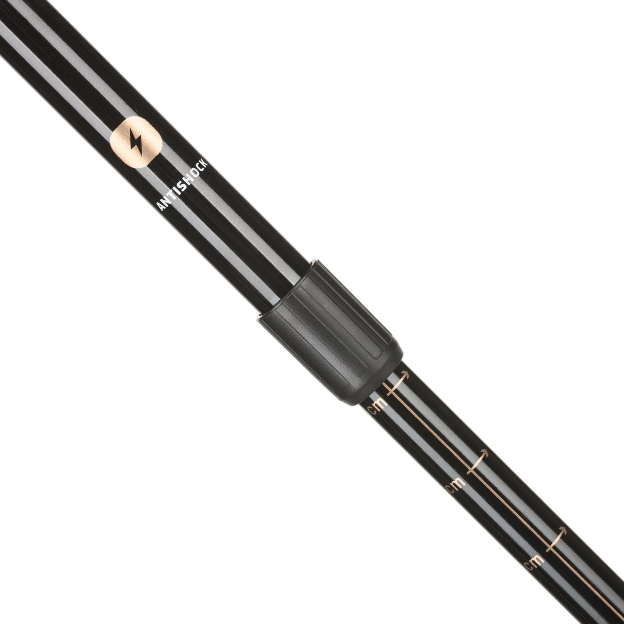 Carbon Wanderstöcke, Ultraleichte Trekkingstöcke, Nordic Walking Stöcke mit Gummistopfen, 110 oder 115 cm, Einteilige Trekkingstöcke, Gehstöcke mit Gummipuffer für Damen und Herren