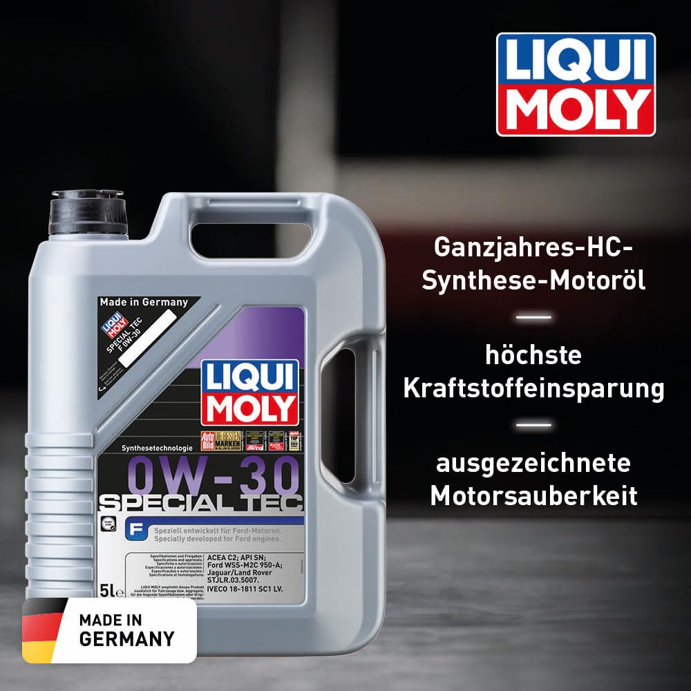 LIQUI MOLY Special Tec F 0W-30 | 5 L | Synthesetechnologie Motoröl | Art.-Nr.: 20723 | 20723 / 8903, Special Tec F 0W-30